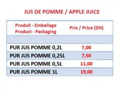 Pur Jus de Pomme 100% Naturel