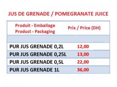 Pure Pomegranate Juice 100% Natural