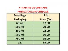 Pomegranate Vinegar 100% Natural