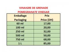 Vinaigre de Grenade 100% Naturel