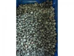 Frozen blueberries produced at full maturity