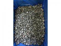 Frozen blueberries produced at full maturity